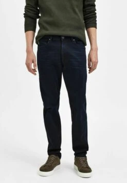 Selected Homme Dunkle - Straight Leg Jeans - Blue Black Denim
