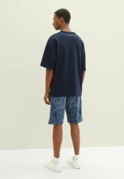 Tom Tailor Gemusterte Morris - Jeansshort - Dark Banana Leaf Lazer Denim -Heren Mode Boutique d3cb2183c59b463d8737f7d7717d3e83