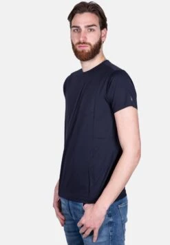 SAVE THE DUCK Con Taschino - T-Shirt Basic - Blue -Heren Mode Boutique d4835ecc3fef45688bebda9a32c230e9