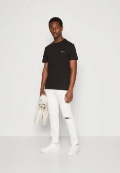 Calvin Klein Micro Logo Regular Fit 2 Pack- T-Shirt Basic - White/Black