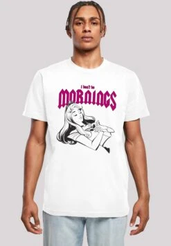 F4NT4STIC Disney Sleeping Beauty Dornröschen Don'T Do Mornings - T-Shirt Print - White