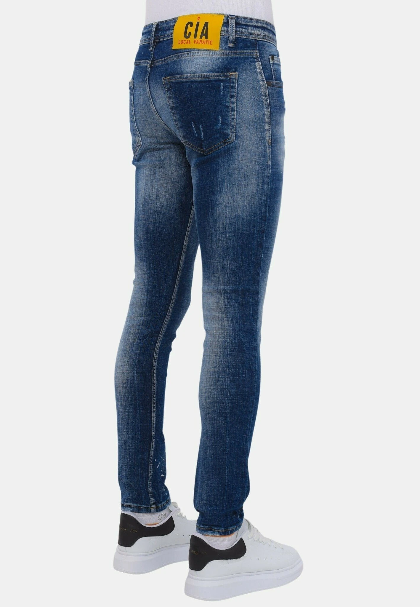 Paint Splash Ripped - Slim Fit Jeans - Blauw 4 Paint Splash Ripped - Slim Fit Jeans - Blauw - Afbeelding 2