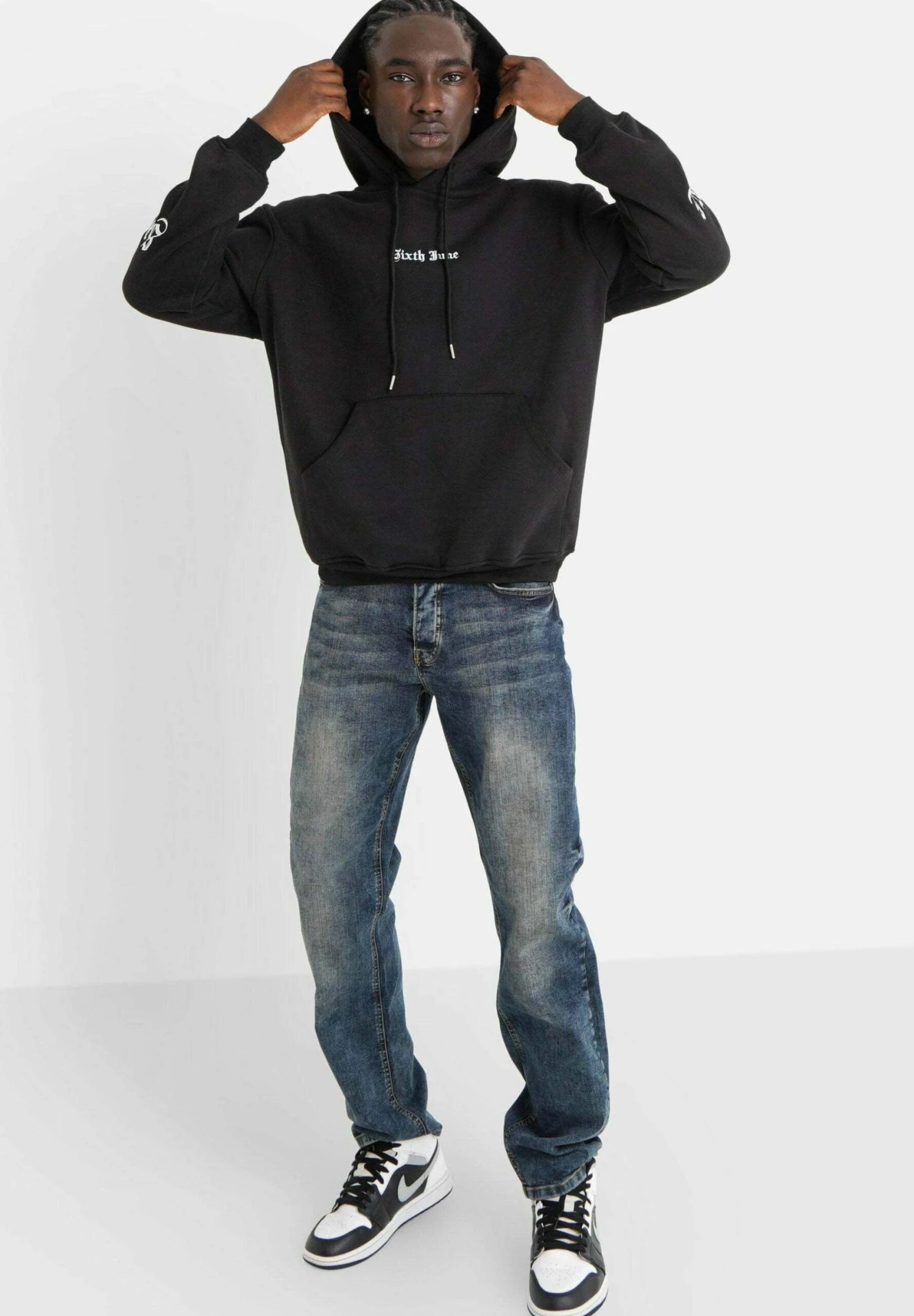 SIXTH JUNE Washed - Straight Leg Jeans - Dark Blue 4 SIXTH JUNE Washed - Straight Leg Jeans - Dark Blue - Afbeelding 2