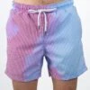 Striped Color Changing Swimshorts - Zwemshorts - Cherry/Blue