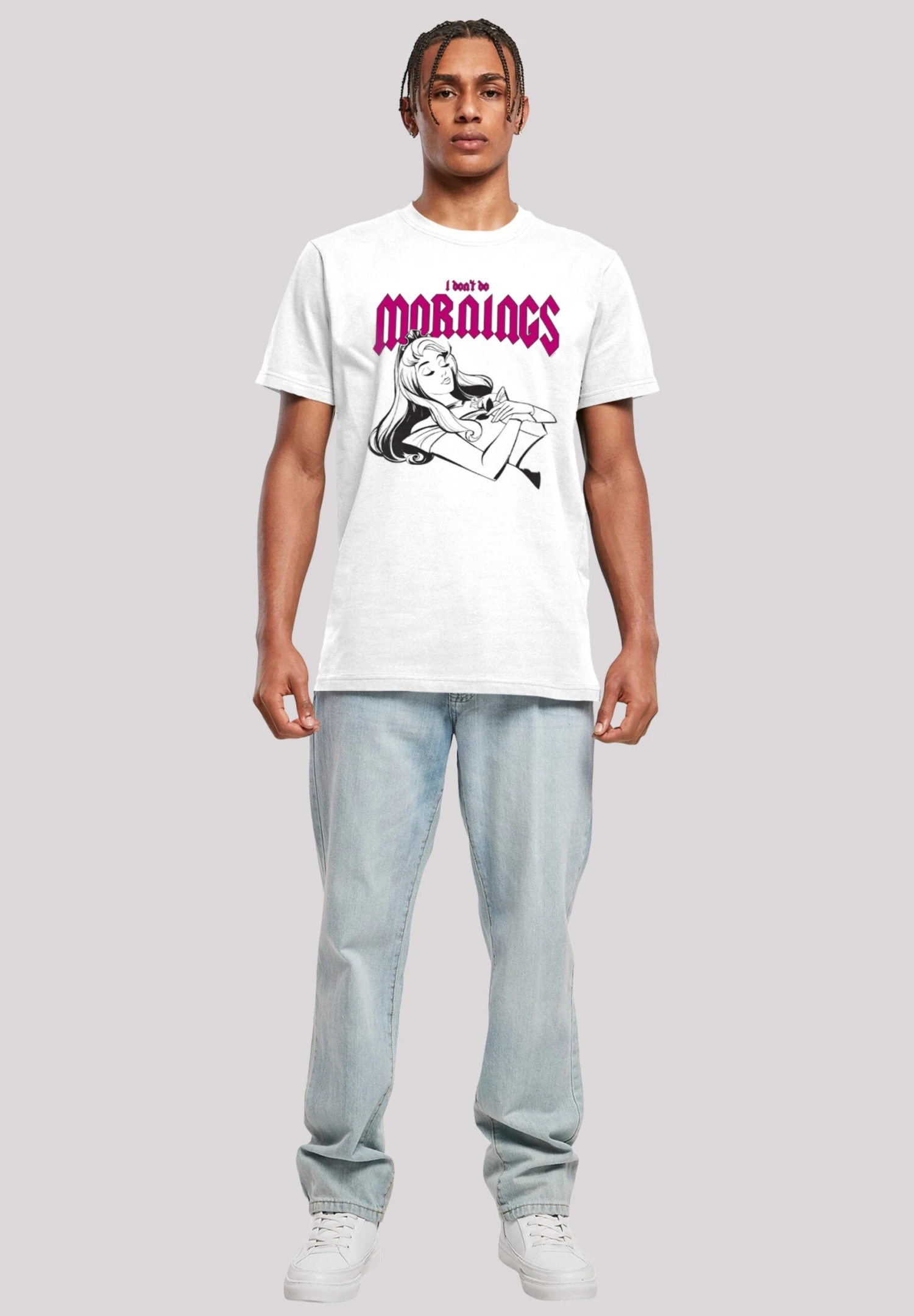 F4NT4STIC Disney Sleeping Beauty Dornröschen Don'T Do Mornings - T-Shirt Print - White 4 F4NT4STIC Disney Sleeping Beauty Dornröschen Don'T Do Mornings - T-Shirt Print - White - Afbeelding 2