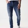 Slim Fit Jeans - Blue 2 Slim Fit Jeans - Blue -Heren Mode Boutique f127a0a230404f9bbf9540ea68e6d3b5