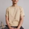 J.Lindeberg Ace Mock Neck - T-Shirt Basic - Safari Beige -Heren Mode Boutique f908cbf42e334c4789404e201351703d